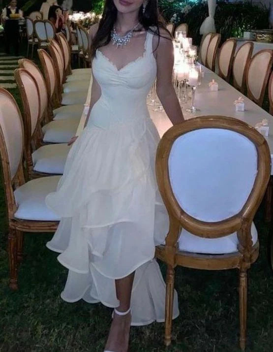 Luolandi Elegant A-Line Layered Long Prom Dress Sweet Sleeveless Formal Dress Beautiful Party Dress